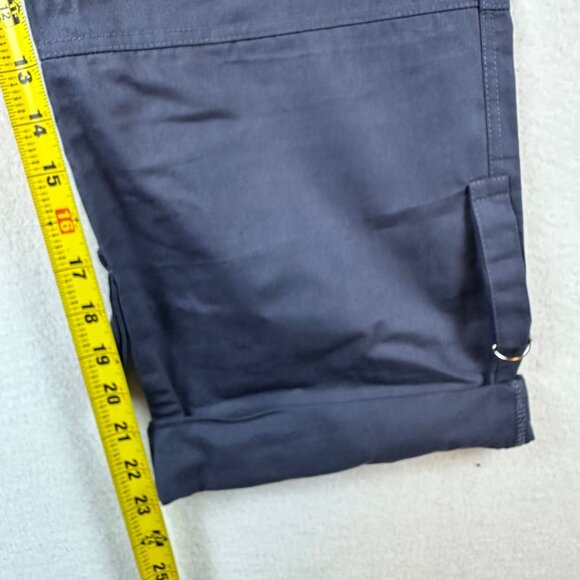 Navy Blue Utility Mens Cargo Pants W/ Zipper Pockets & Adjustable Ankles M - Picture 5 of 9